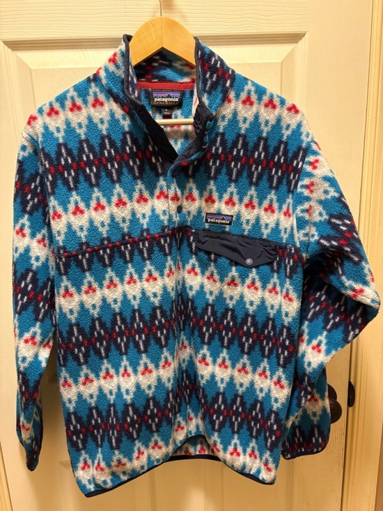 Patagonia Tops - Patagonia Synchilla Snap T Pullover Aztec Print Fleece Size S Style 25450